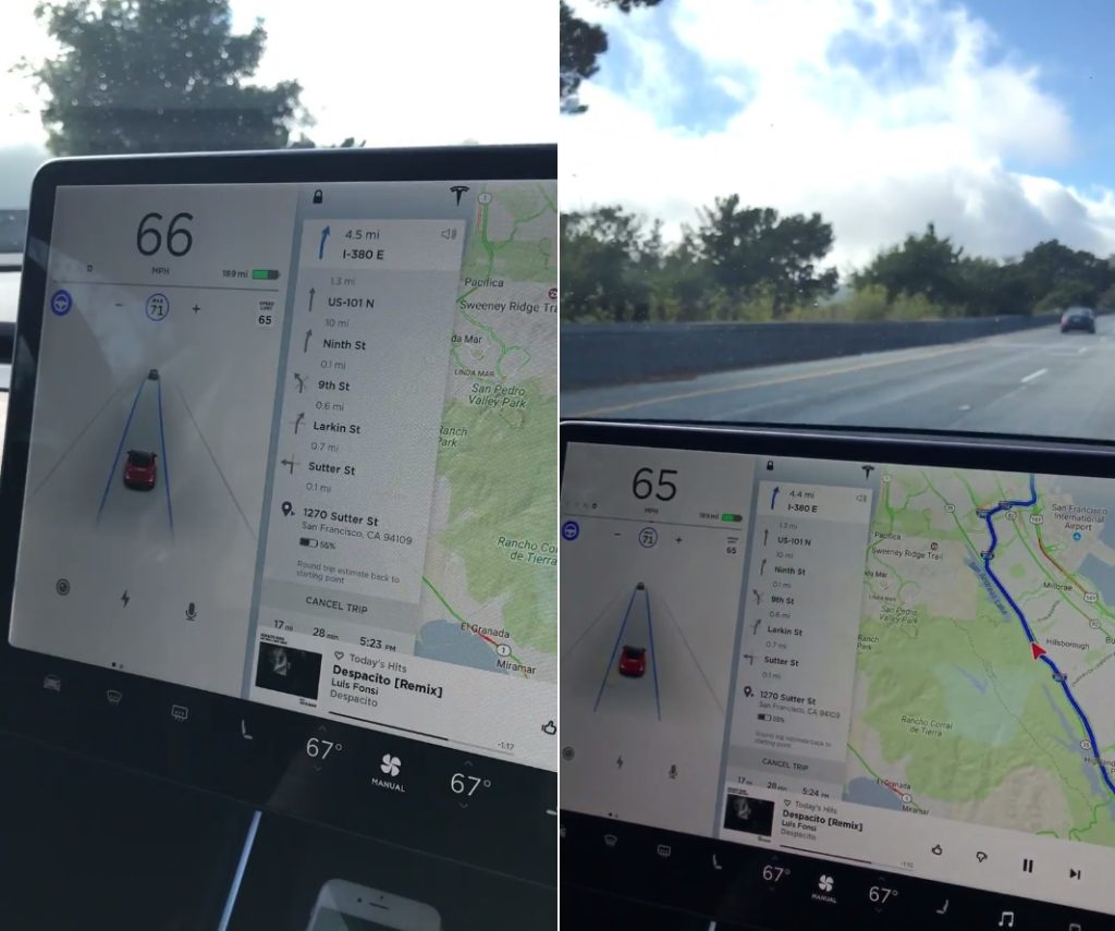 Tesla Model 3, premier aperçu de l'autopilote