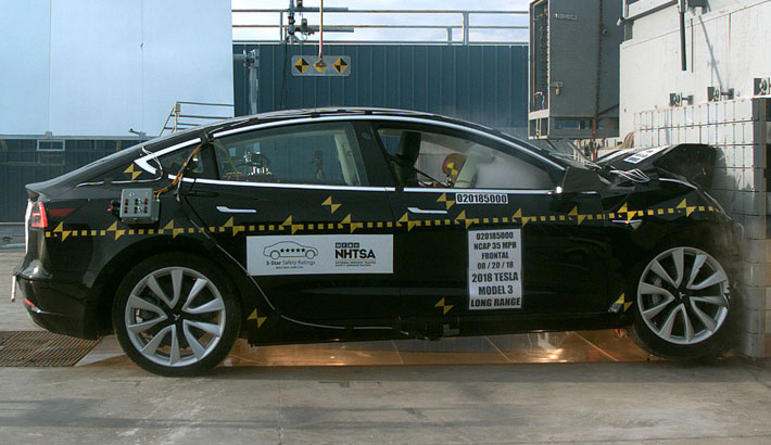 Tesla Model 3 : 5 étoiles au crash-test NHTSA